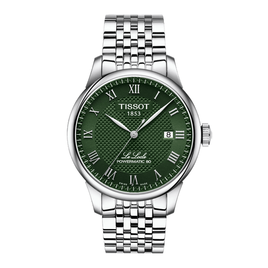 Tissot Le Locle Powermatic 80 39.3mm Green Dial Men's Watch T0064071109300