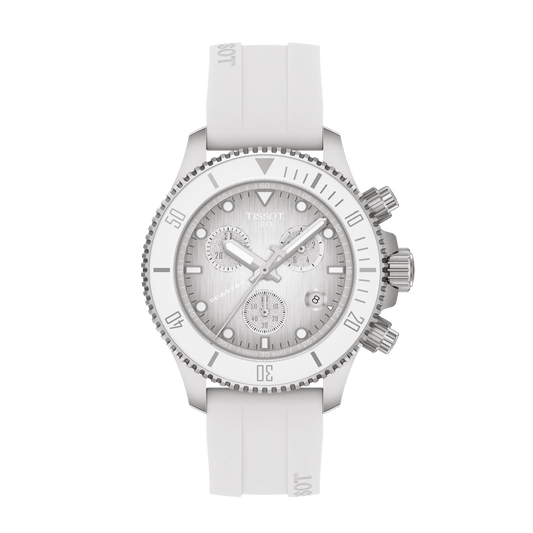 Tissot Seastar 1000 Quartz Chronograph 38mm White-Grey Dial Men's Watch T1202171701100