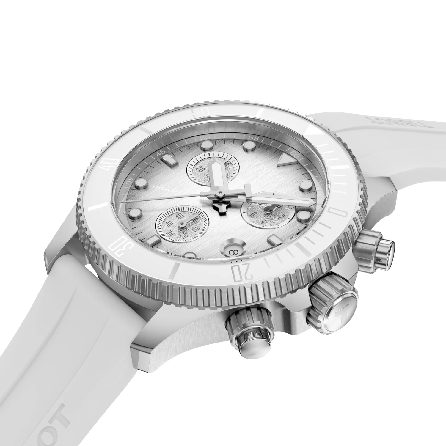 Tissot Seastar 1000 Quartz Chronograph 38mm White-Grey Dial Men's Watch T1202171701100