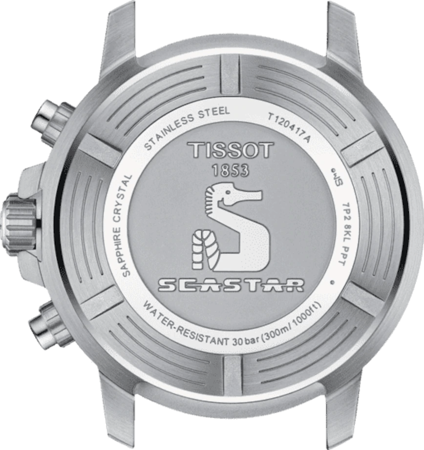Tissot Seastar 1000 Chronograph Quartz Black-Blue Men's Watch T1204171705103