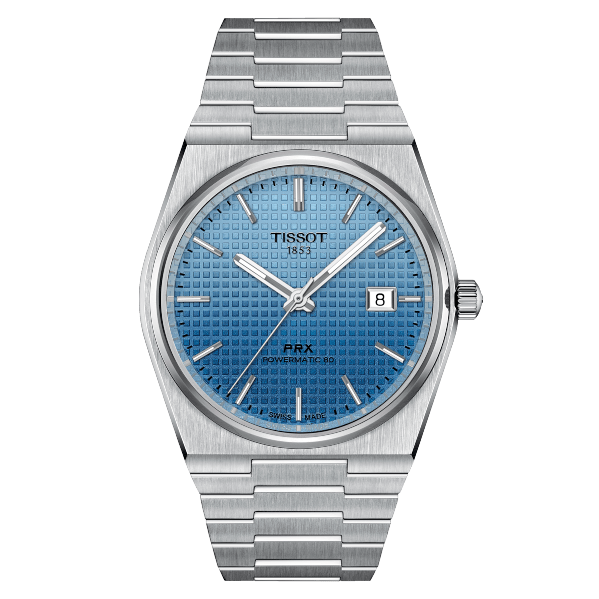 Tissot PRX Powermatic 80 Ice Blue Chameleon 40mm Men's Watch T1374071135101