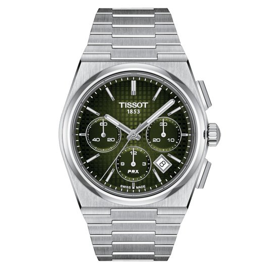 Tissot PRX Automatic Chronograph Green Dial Men's Watch T1374271109100