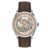 Tissot Chemin Des Tourelles 39mm Skeleton Green Strap Men's Watch T1398361626100