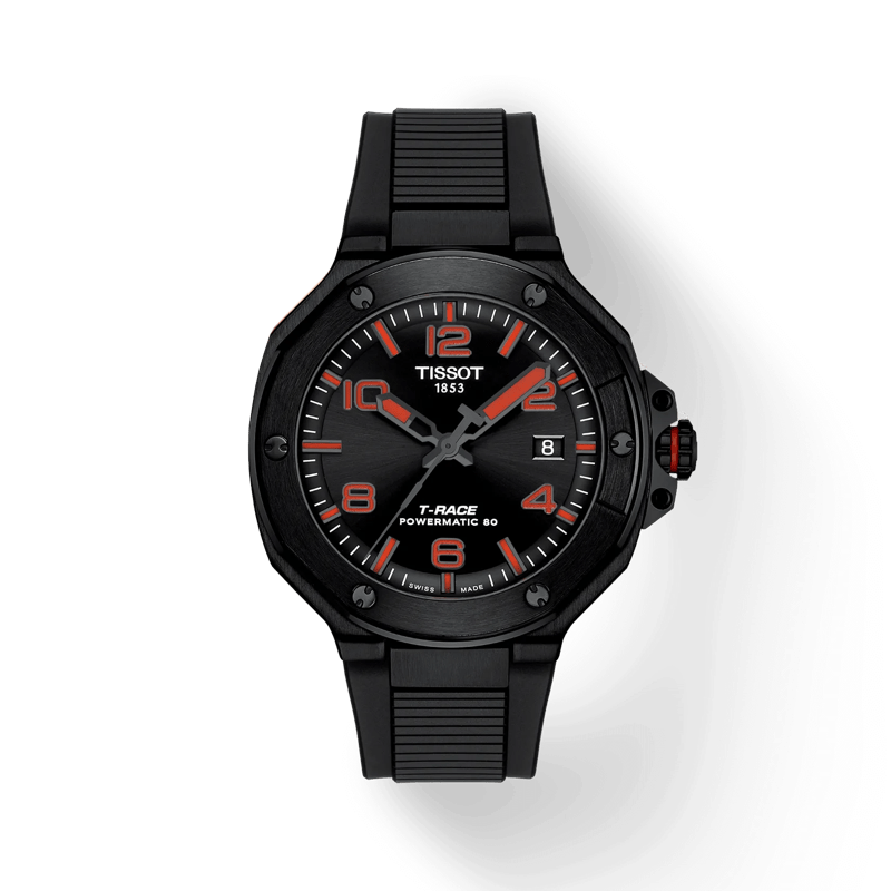 Tissot T-RACE 41mm Powermatic 80 Black Men's Watch T1418073705700