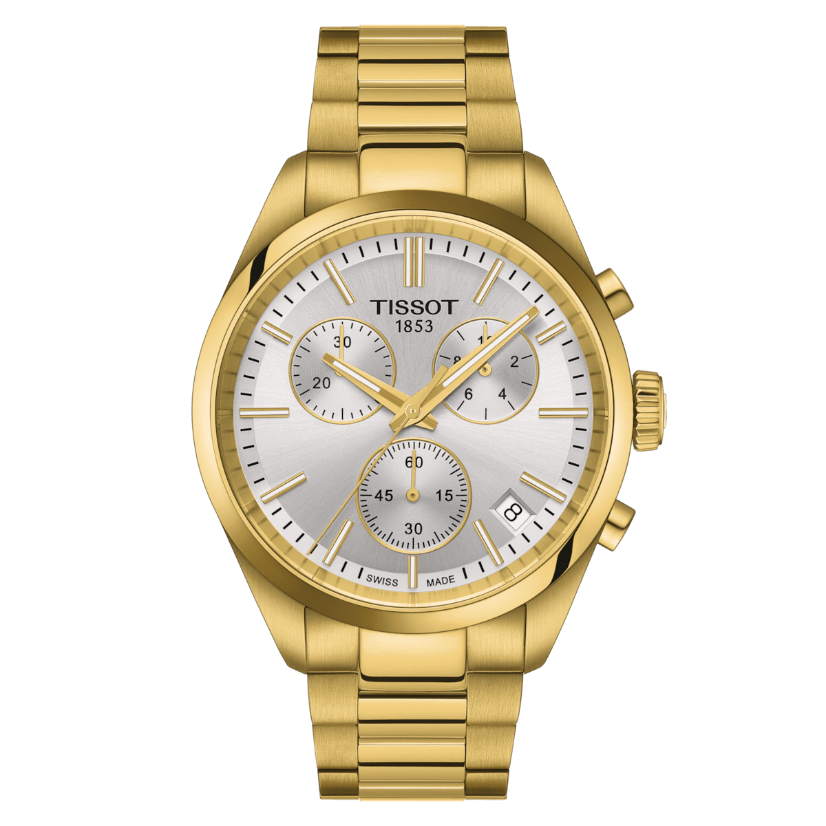 Tissot PR 100 Chronograph 40mm Yellow Gold Men's Watch T1504173303100