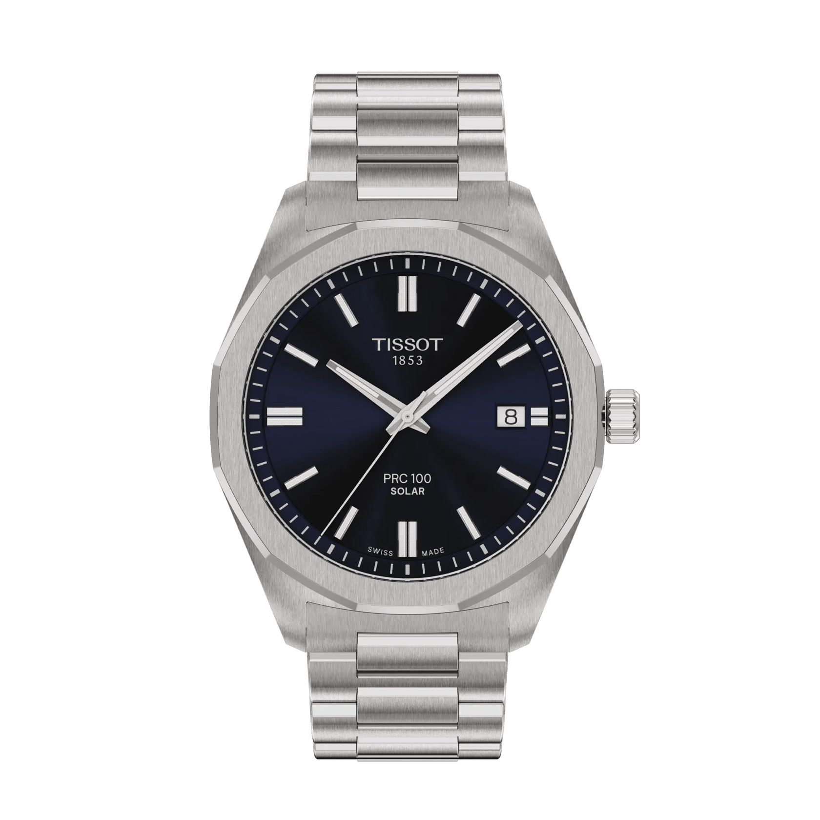 Tissot PRC 100 Solar Quartz 39mm Blue Dial Men's Watch T1514221104100