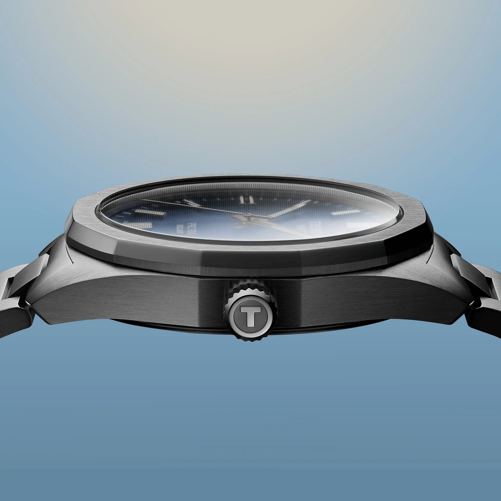 Tissot PRC 100 Solar Quartz 39mm Blue Dial Men's Watch T1514221104100