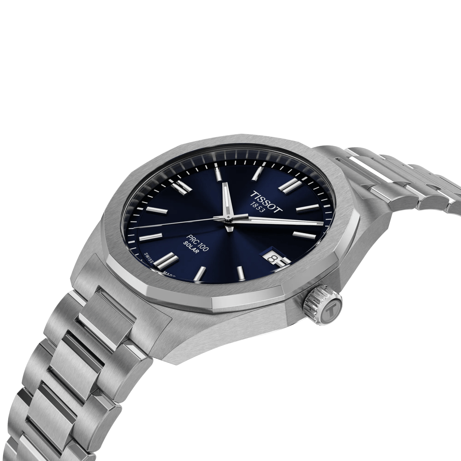 Tissot PRC 100 Solar Quartz 39mm Blue Dial Men's Watch T1514221104100