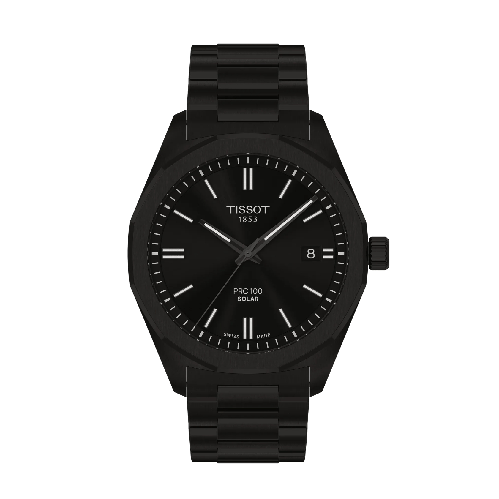 Tissot PRC 100 Solar 39mm Black Dial Men's Watch T1514223305100