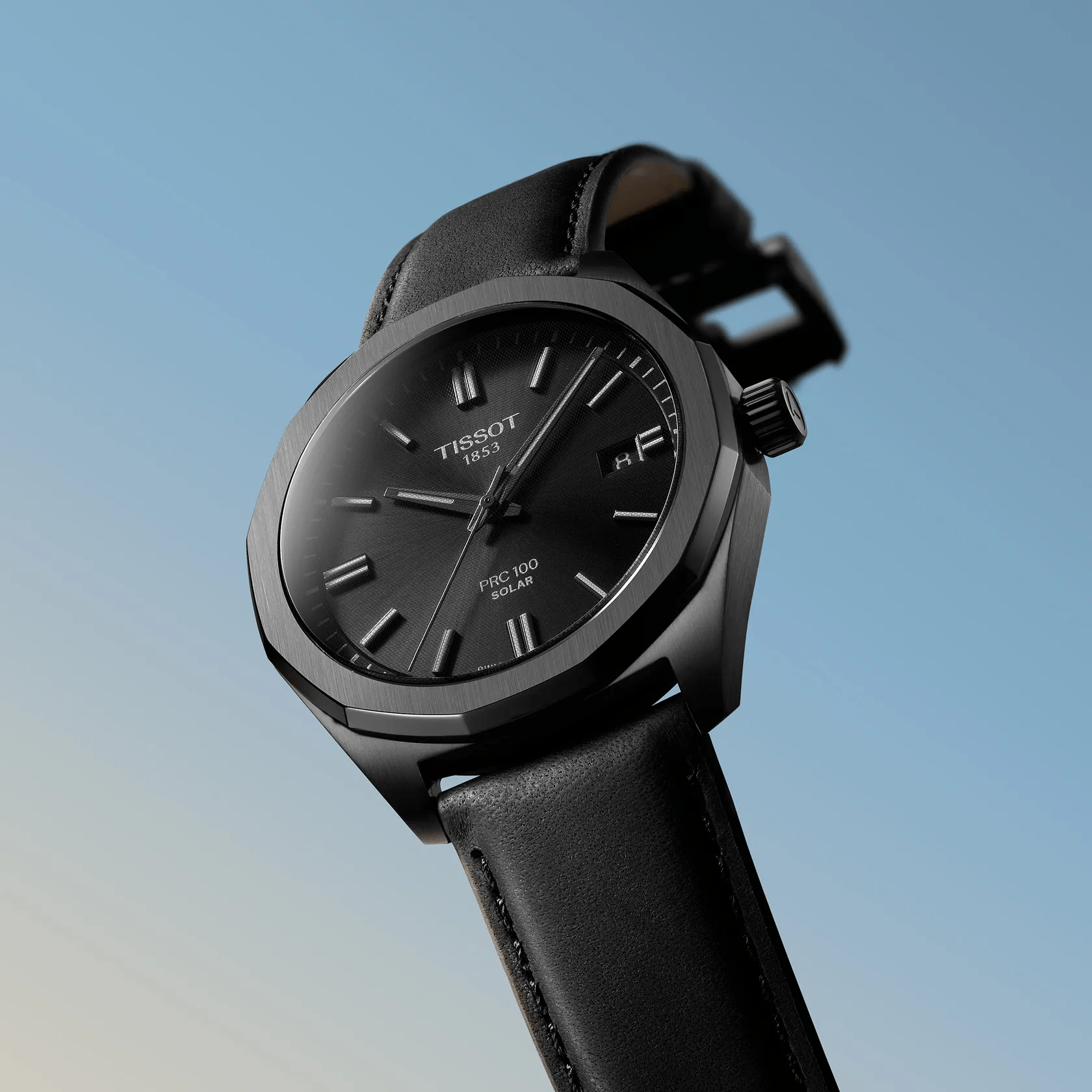 Tissot PRC 100 Solar 39mm Black Dial Men's Watch T1514223605100