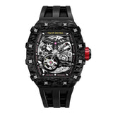 Tsar Bomba Elemental Carbon 43mm Black Skeleton Dial Men's Watch TB8208CF-38
