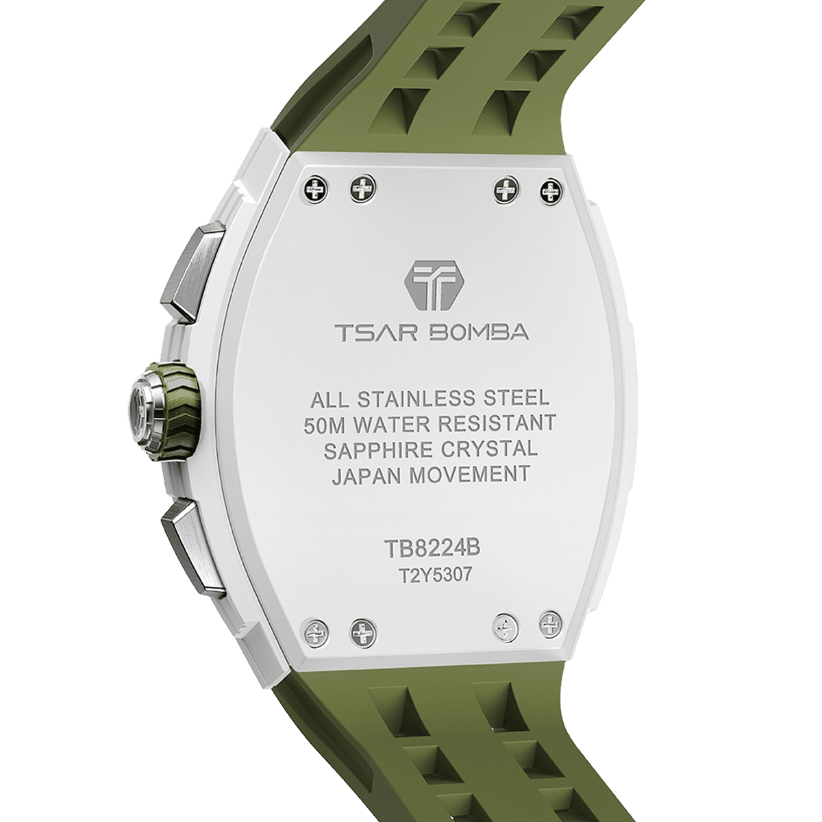 Tsar Bomba Elemental Bioceramic 45mm Olive Dial Men's Watch TB8224B-02