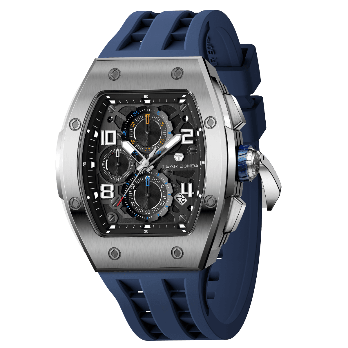 Tsar Bomba Elemental 45mm Blue Dial Men's Watch TB8224Q-02