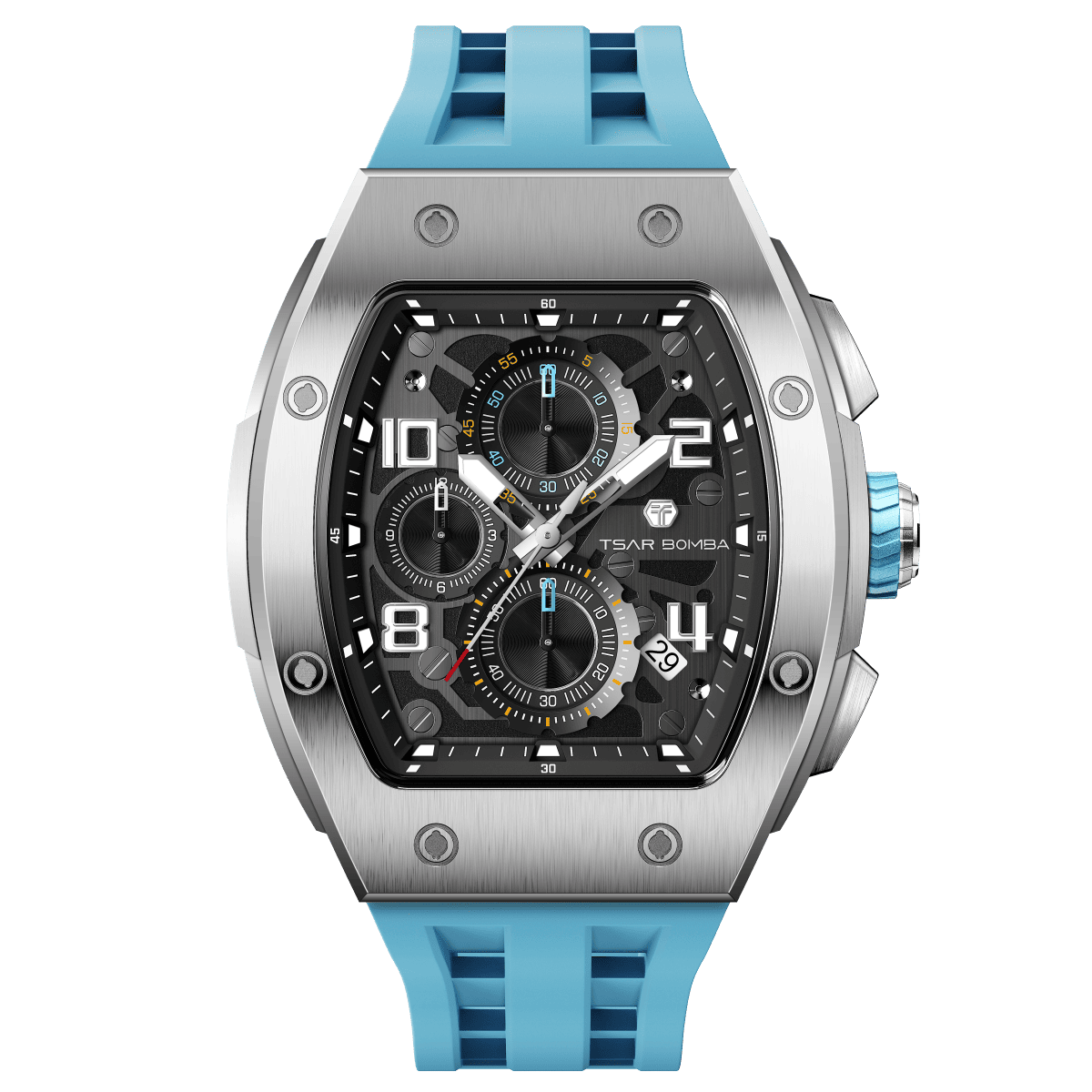 Tsar Bomba Elemental 45mm Light Blue Dial Men's Watch TB8224Q-05