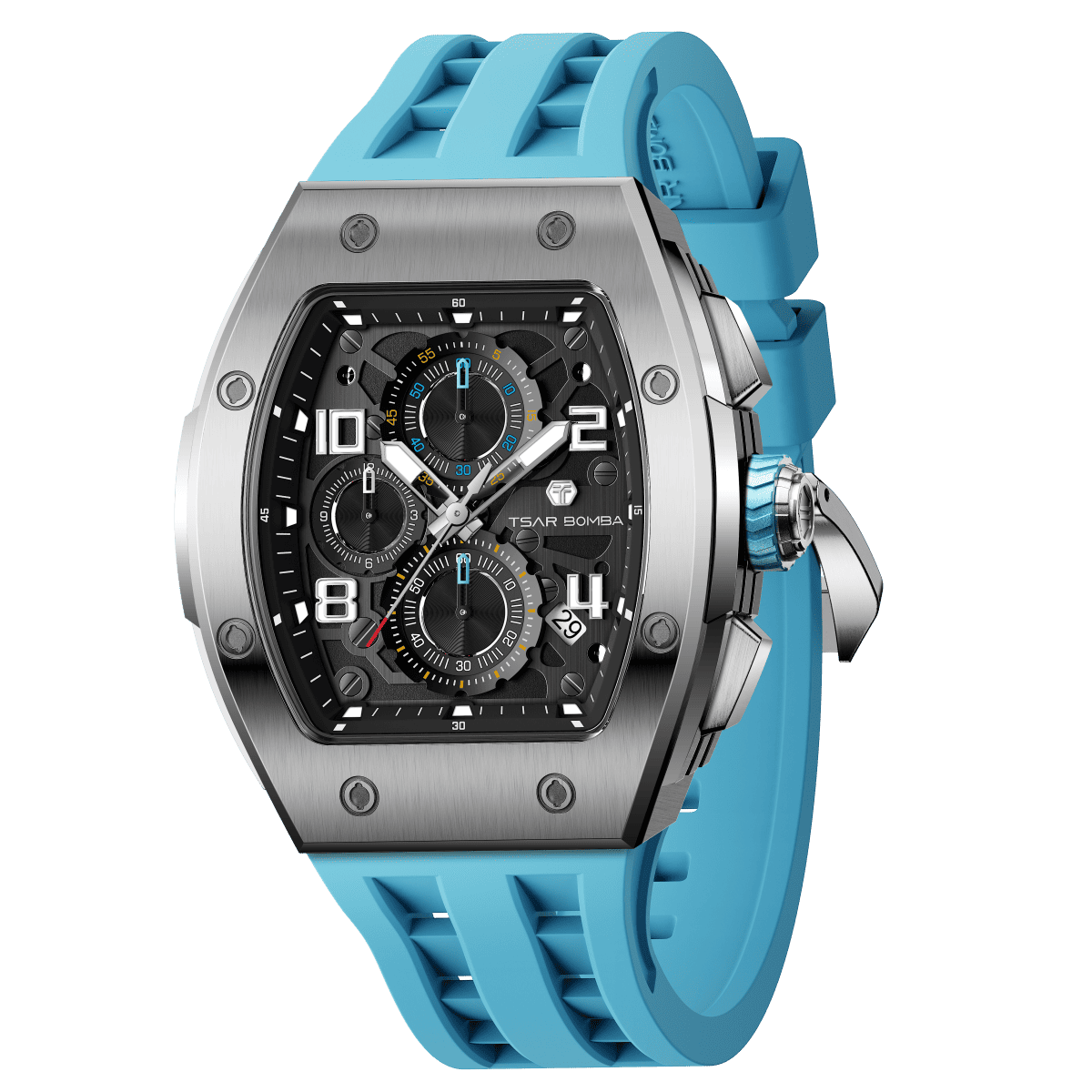 Tsar Bomba Elemental 45mm Light Blue Dial Men's Watch TB8224Q-05