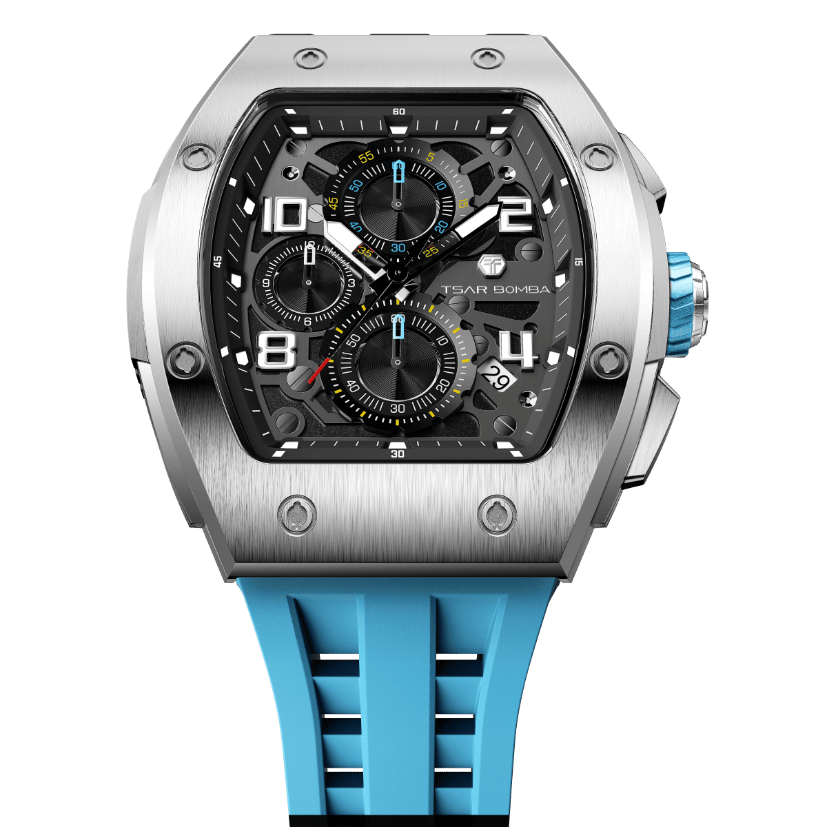 Tsar Bomba Elemental 45mm Light Blue Dial Men's Watch TB8224Q-05