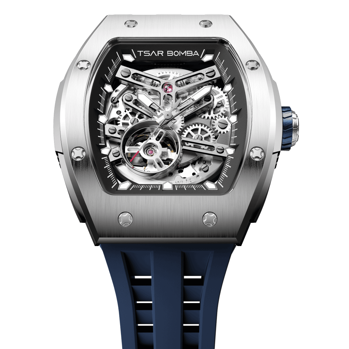 Tsar Bomba Elemental Skeleton 45mm Silver Skeleton Dial Men's Watch TB8228A-01