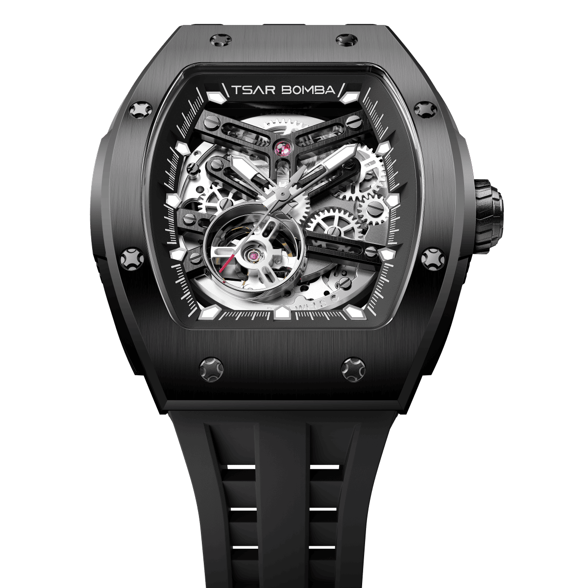 Tsar Bomba Elemental Skeleton 45mm Black Skeleton Dial Men's Watch TB8228A-03