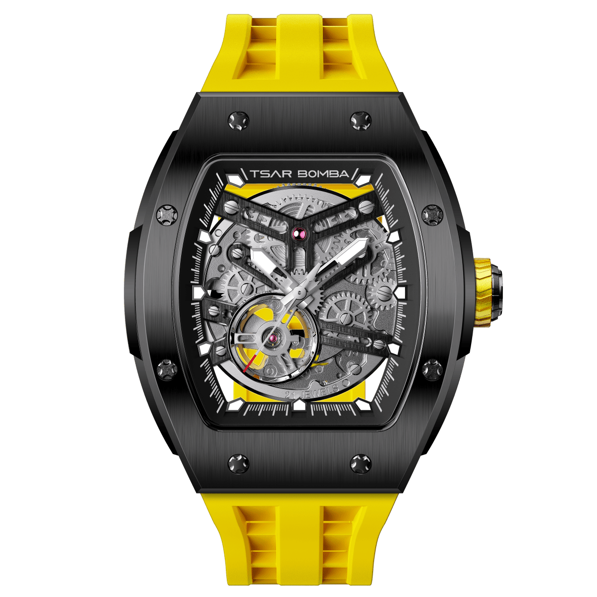 Tsar Bomba Elemental Skeleton 45mm Black Skeleton Dial Men's Watch TB8228A-05
