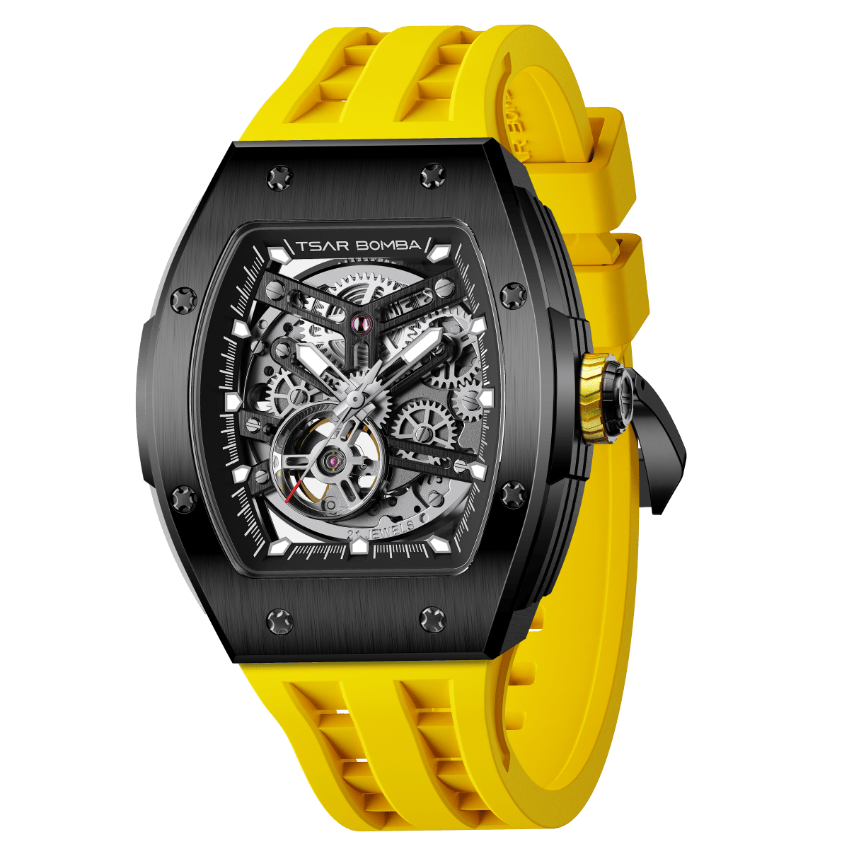 Tsar Bomba Elemental Skeleton 45mm Black Skeleton Dial Men's Watch TB8228A-05