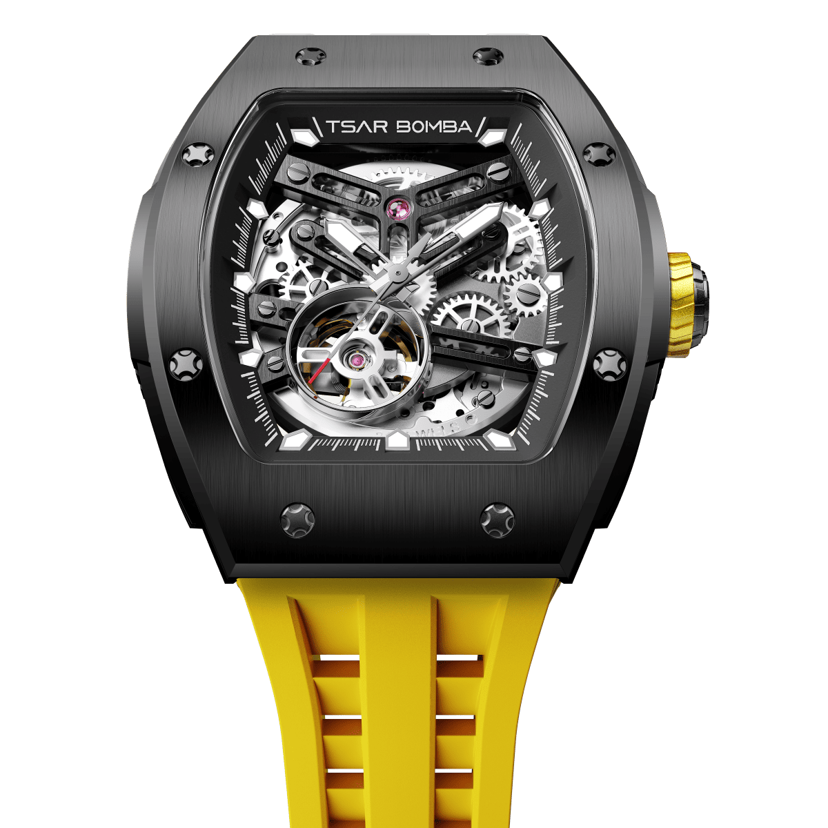 Tsar Bomba Elemental Skeleton 45mm Black Skeleton Dial Men's Watch TB8228A-05