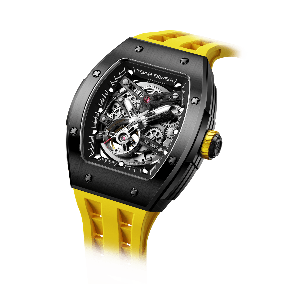 Tsar Bomba Elemental Skeleton 45mm Black Skeleton Dial Men's Watch TB8228A-05