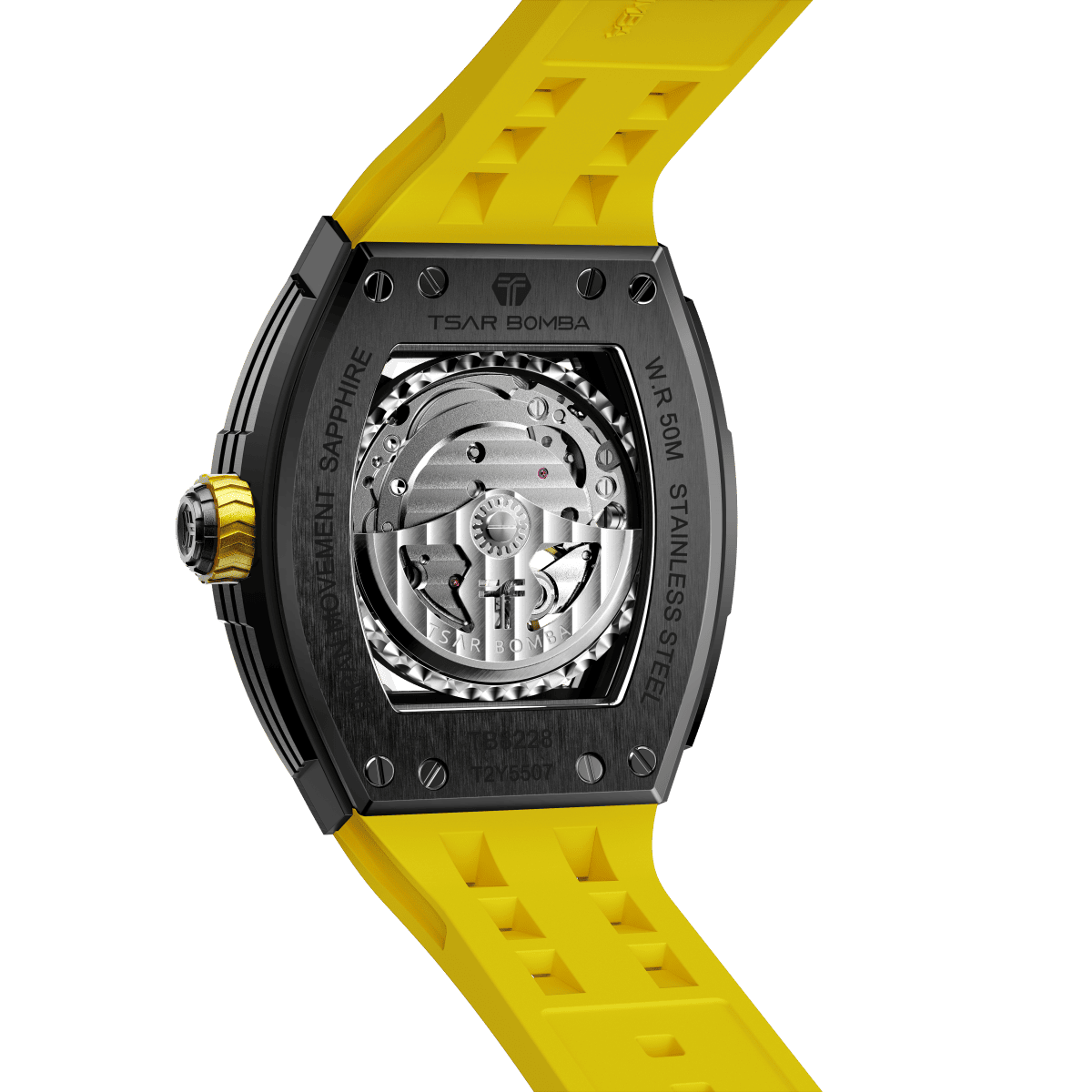 Tsar Bomba Elemental Skeleton 45mm Black Skeleton Dial Men's Watch TB8228A-05