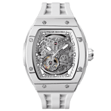 Tsar Bomba Elemental Carbon 45mm Silver Skeleton Dial Men's Watch TB8228CF-04