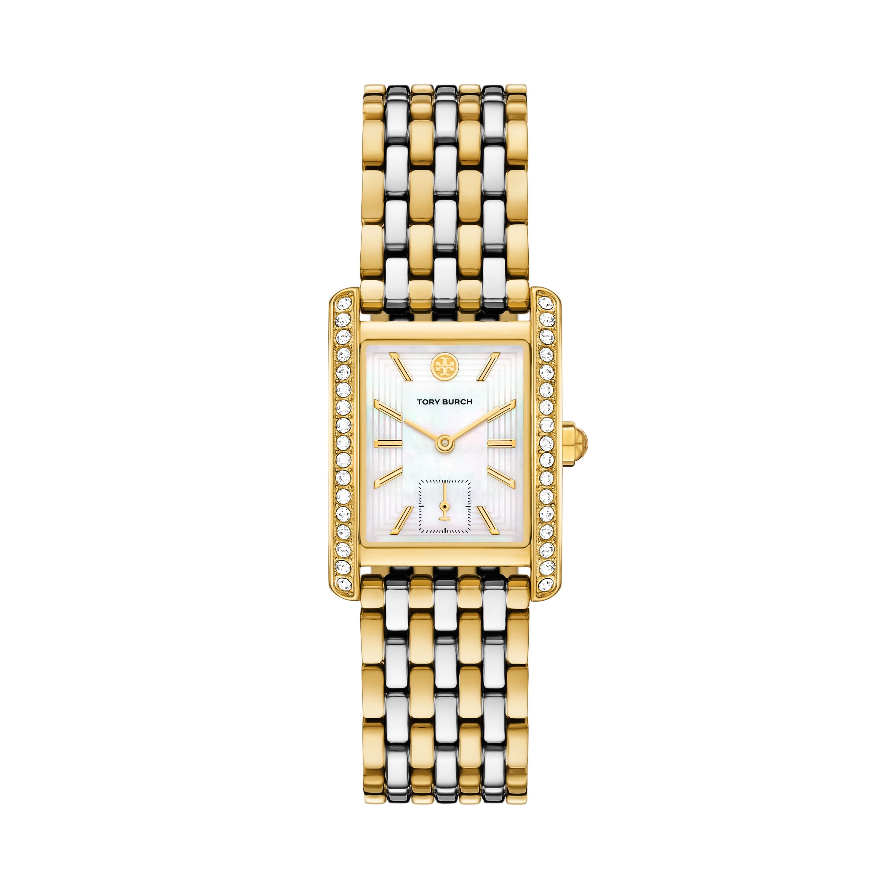 Tory Burch Eleanor 25mm White Mother of Pearl Dial Women's Watch TBW1094