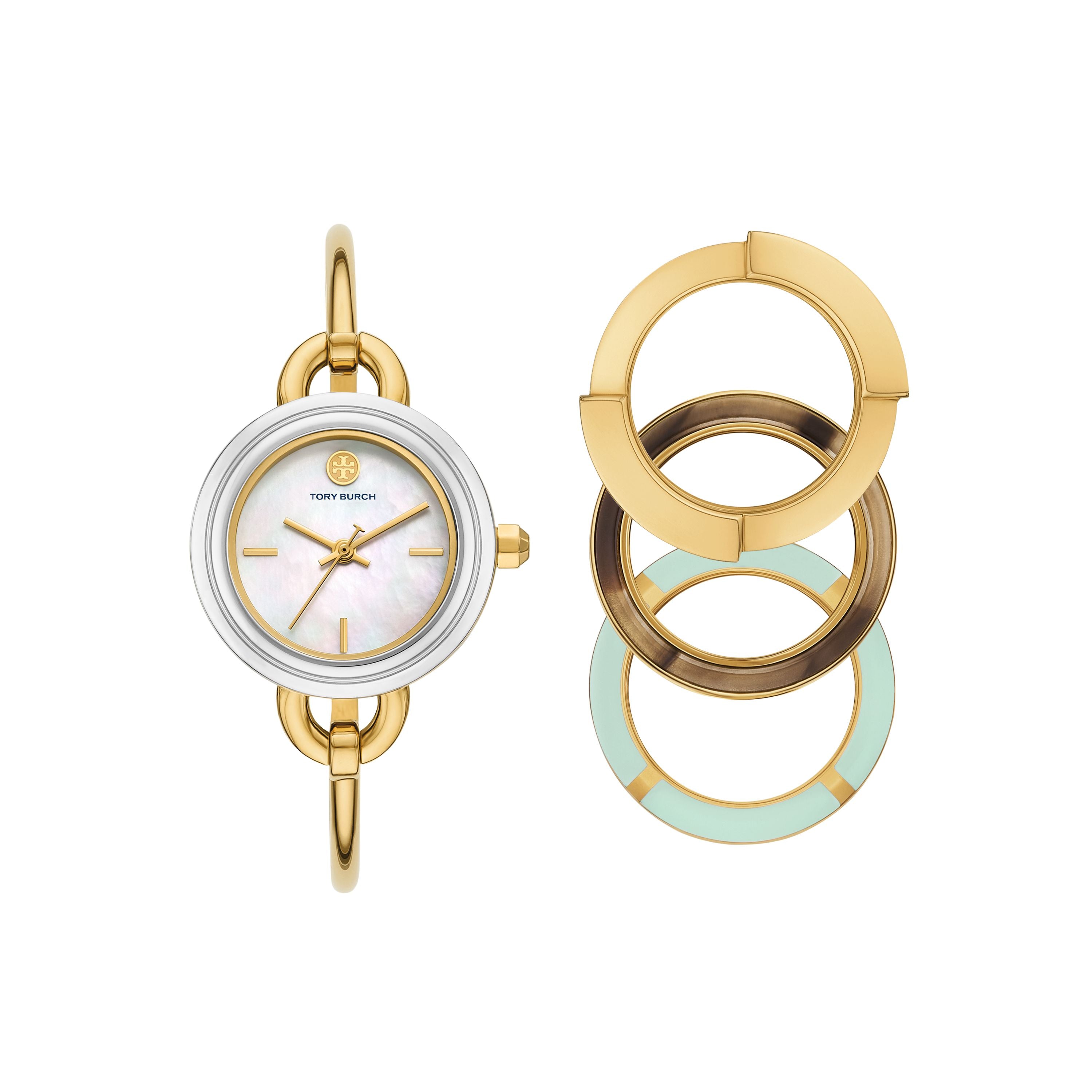 Tory Burch Miller Gift Set 27mm Mother of Pearl Dial Women's Watch TBW6019SET