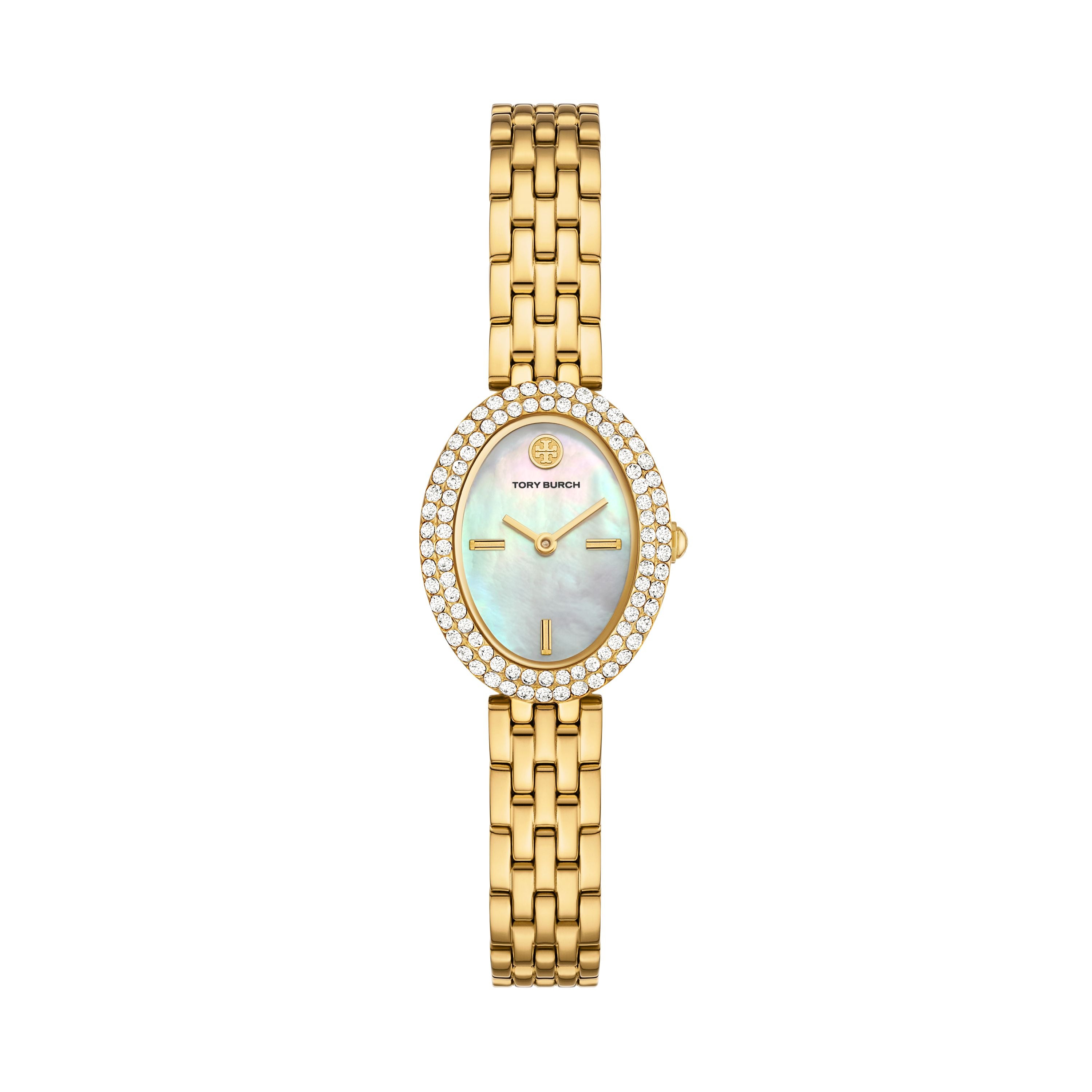 Tory Burch Oval 28mm Mother of Pearl Dial Women's Watch TBW6034