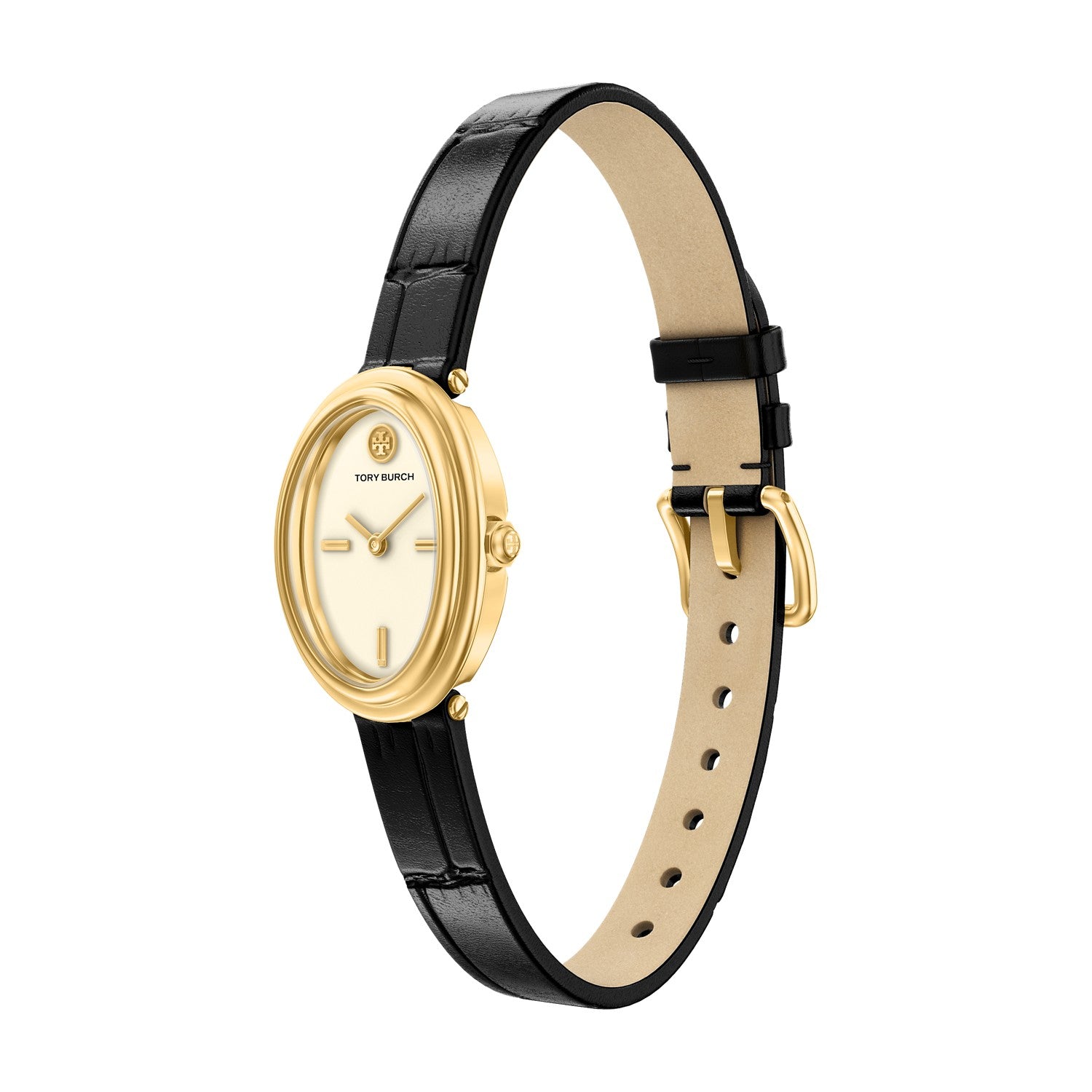 Tory Burch Oval 22mm Ivory Dial Women's Watch TBW6041