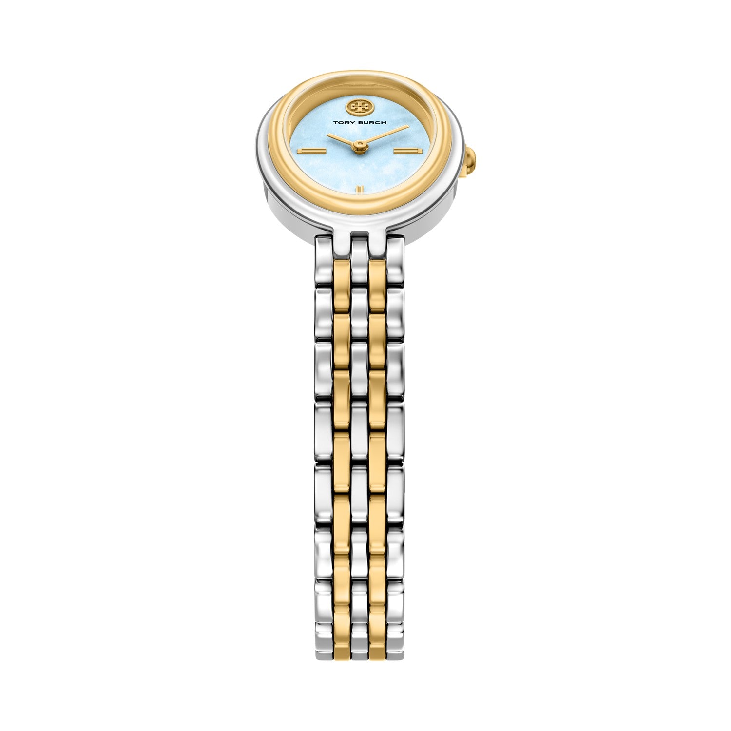 Tory Burch Oval 22mm Light Blue Mother of Pearl Dial Women's Watch TBW6042