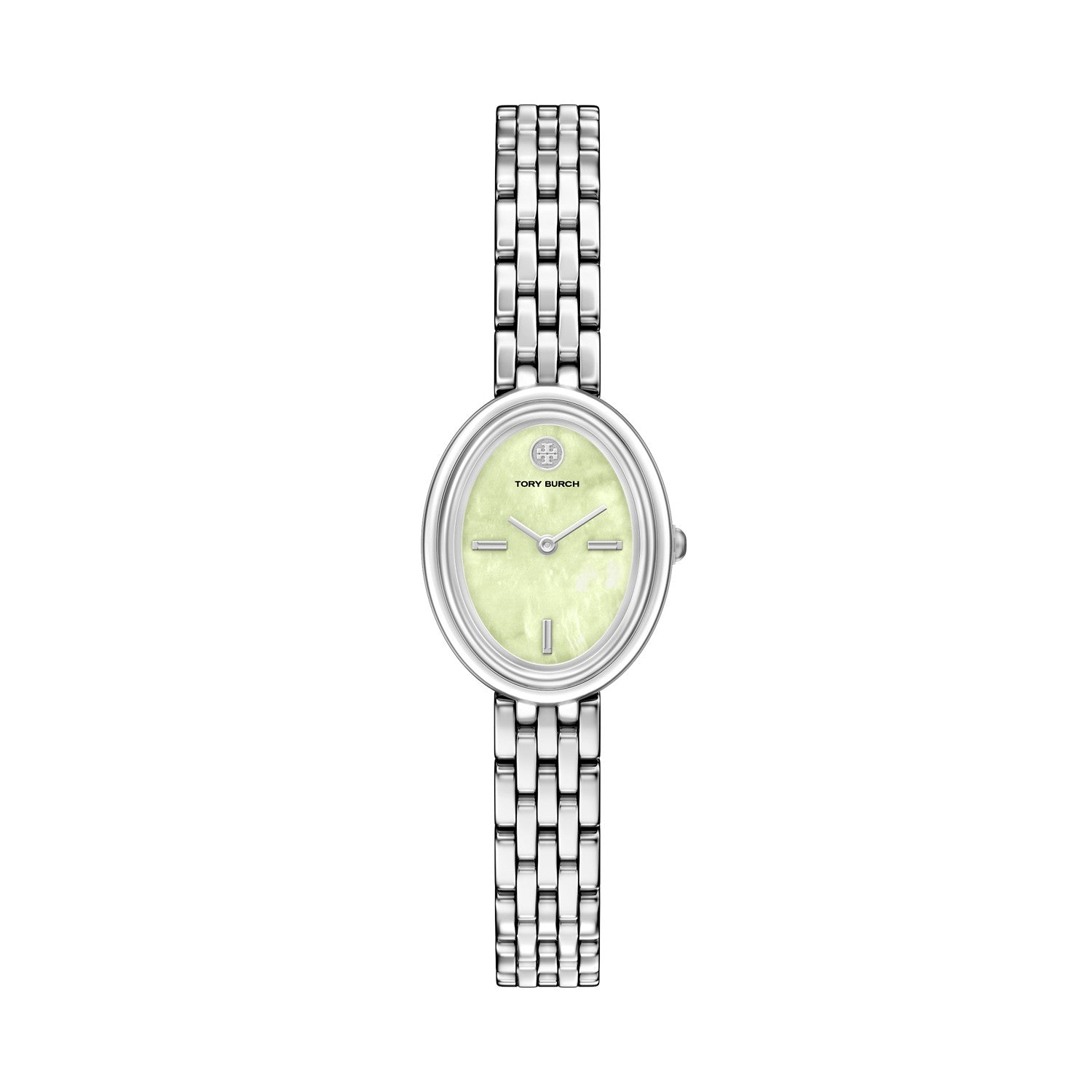 Tory Burch Oval 22mm Light Green Mother of Pearl Dial Women's Watch TBW6043