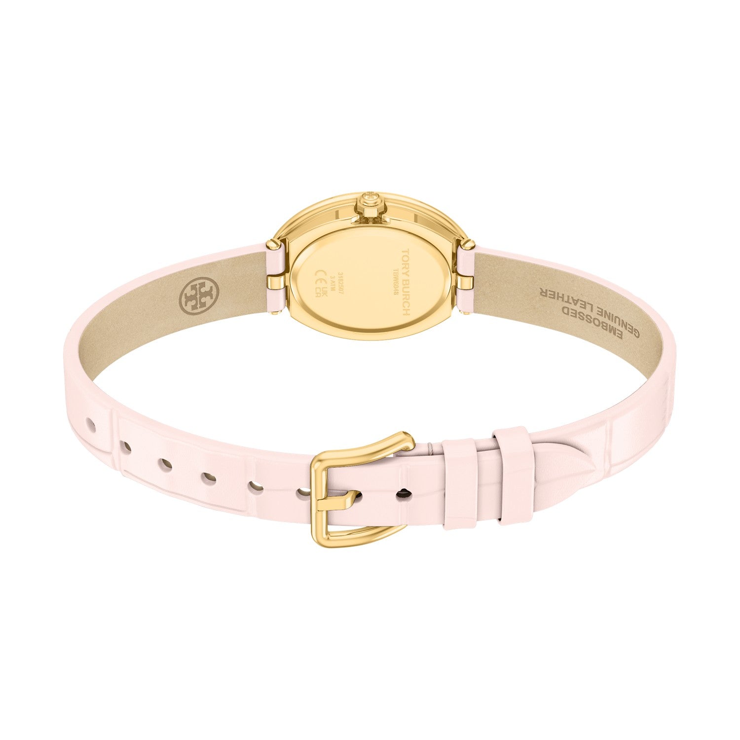 Tory Burch Oval 22mm Light Pink Mother of Pearl Dial Women's Watch TBW6048