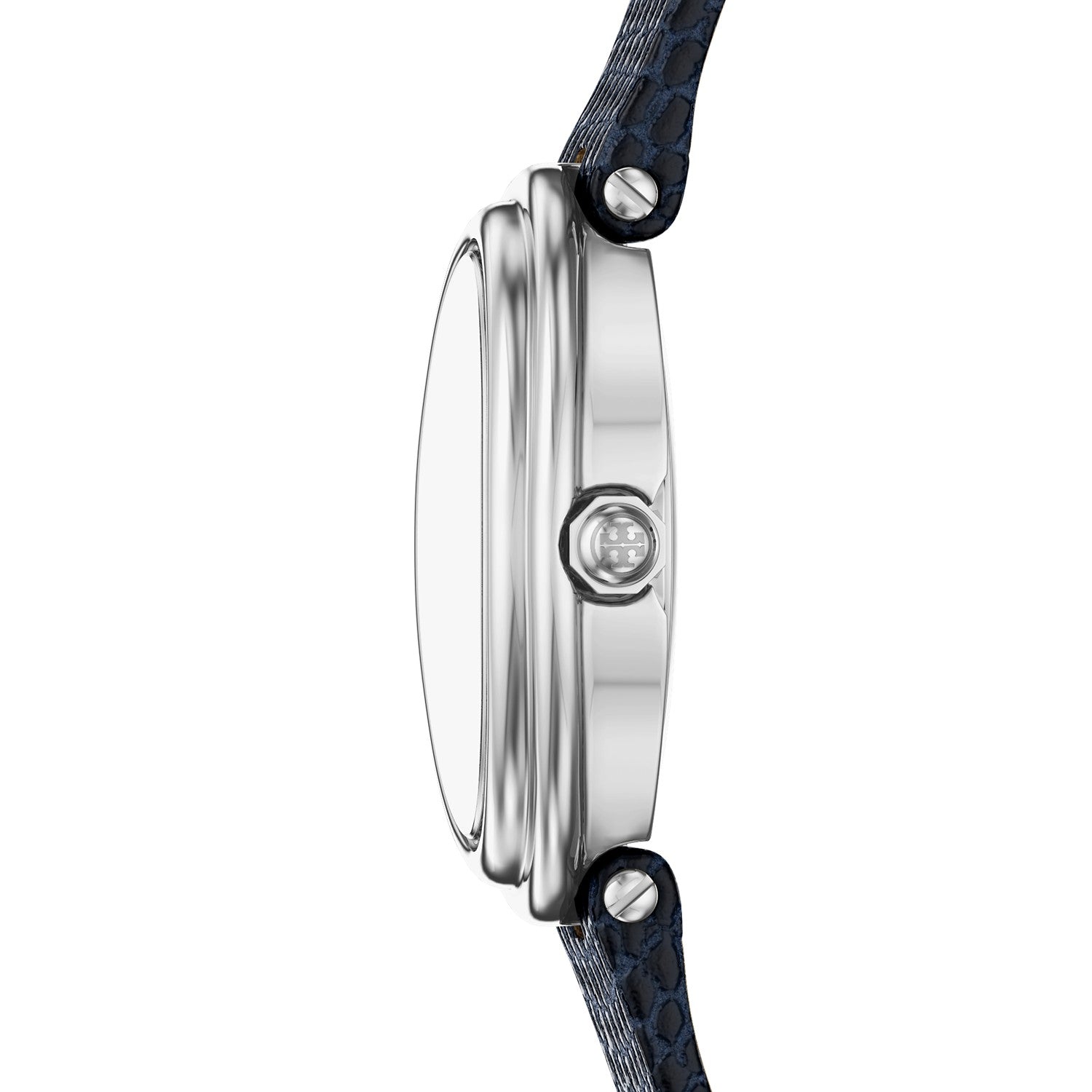 Tory Burch Oval 22mm Steel Blue Dial Women's Watch TBW6050