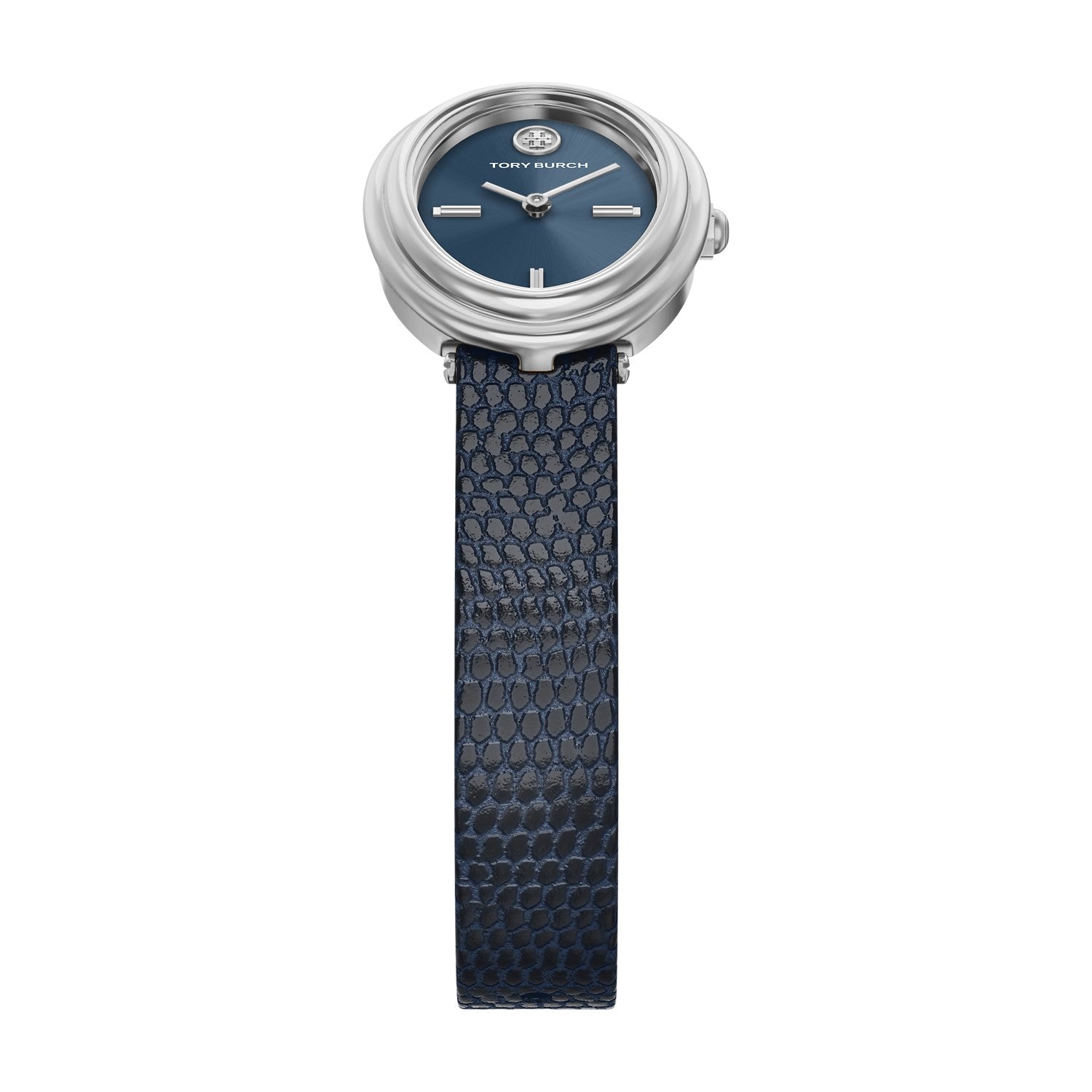Tory Burch Oval 22mm Steel Blue Dial Women's Watch TBW6050