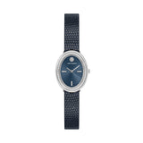 Tory Burch Oval 22mm Steel Blue Dial Women's Watch TBW6050