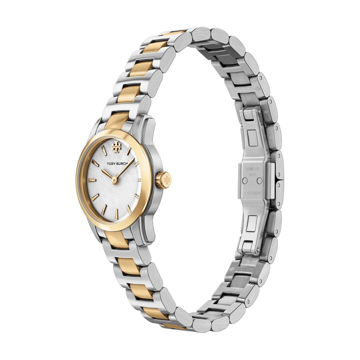 Tory Burch Miller Round Mini 22mm White Mother of Pearl Dial Women's Watch TBW9067