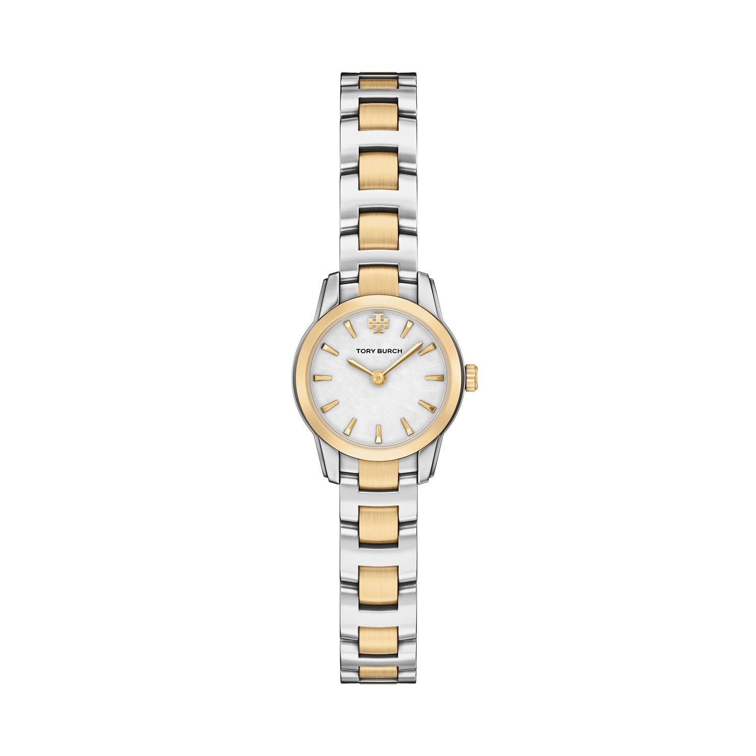 Tory Burch Miller Round Mini 22mm White Mother of Pearl Dial Women's Watch TBW9067