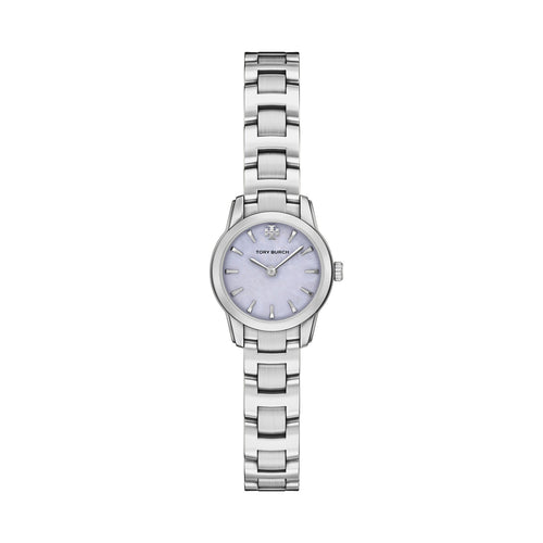 Tory Burch Miller Round Mini 22mm Lilac Mother of Pearl Dial Women's Watch TBW9068