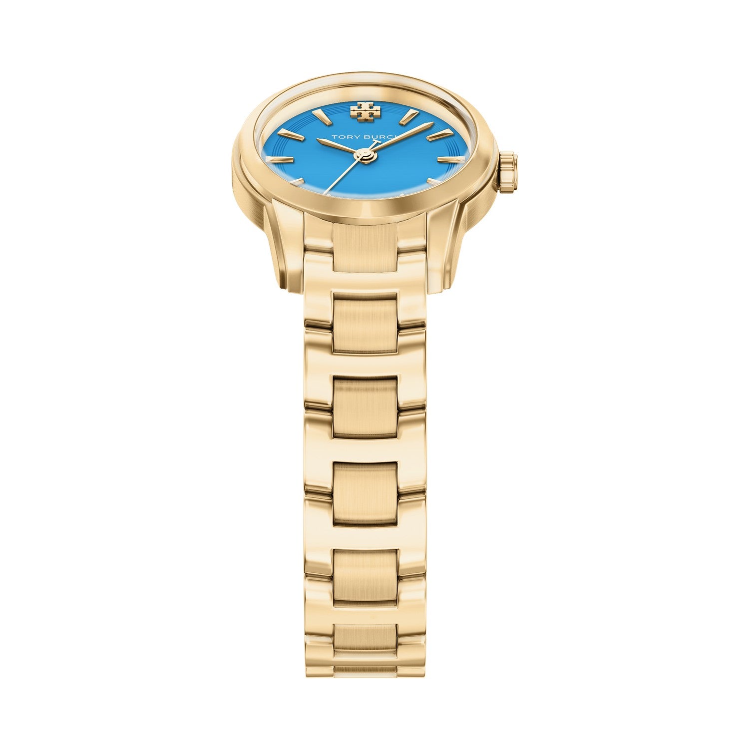 Tory Burch Miller Round Small 28mm Light Blue Dial Women's Watch TBW9069