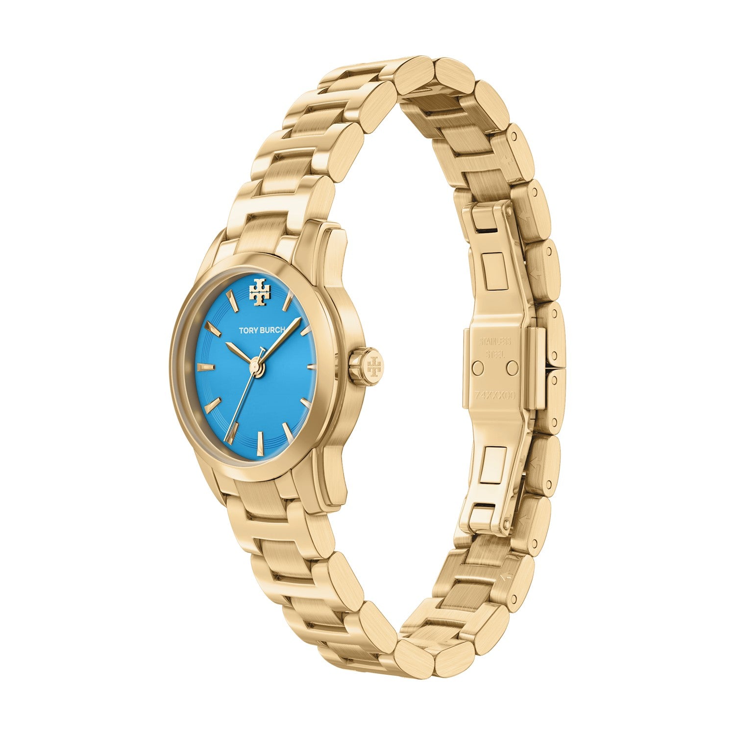 Tory Burch Miller Round Small 28mm Light Blue Dial Women's Watch TBW9069