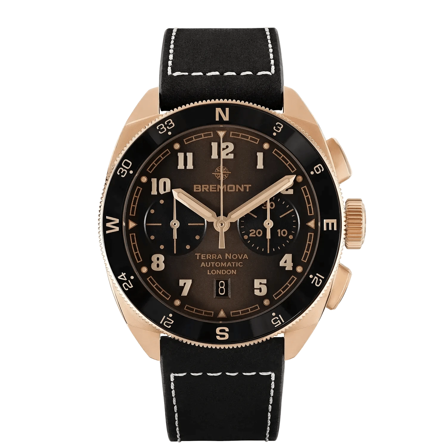 Bremont Terra Nova 42.5mm Chronograph, Rose Gold Brown Dial Men's Watch TN42-CHR-RG-BR-L-S