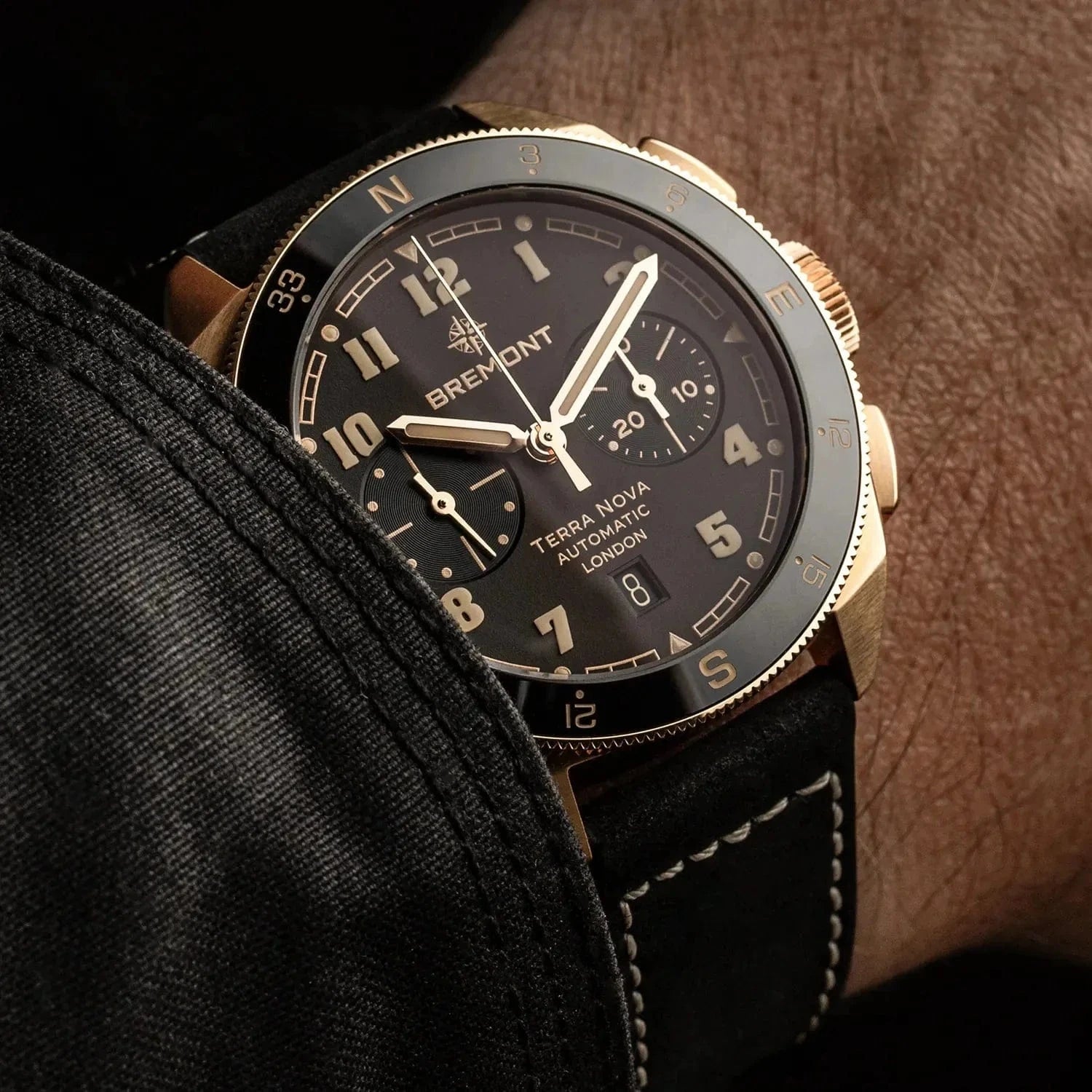 Bremont Terra Nova 42.5mm Chronograph, Rose Gold Brown Dial Men's Watch TN42-CHR-RG-BR-L-S