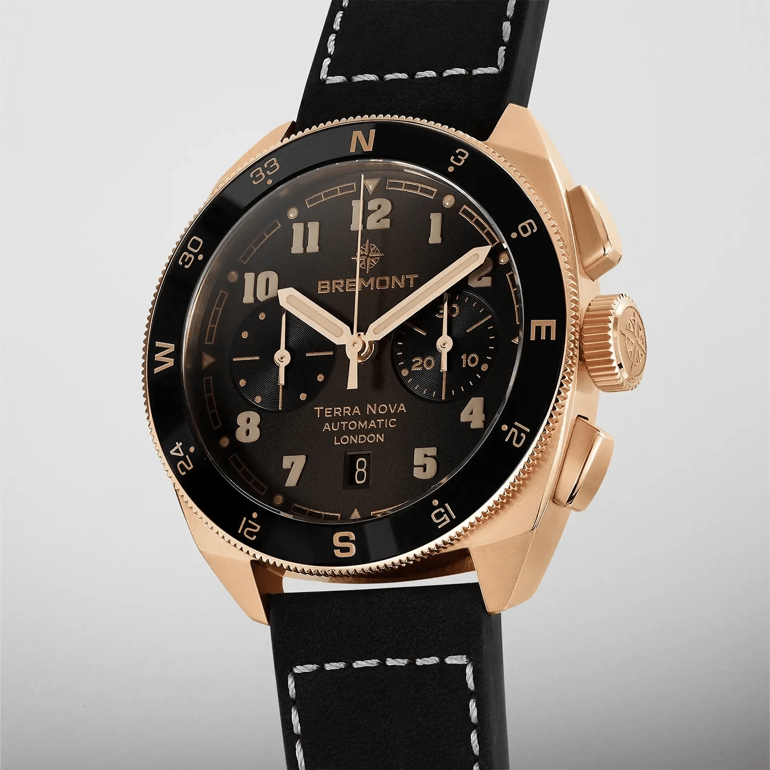 Bremont Terra Nova 42.5mm Chronograph, Rose Gold Brown Dial Men's Watch TN42-CHR-RG-BR-L-S