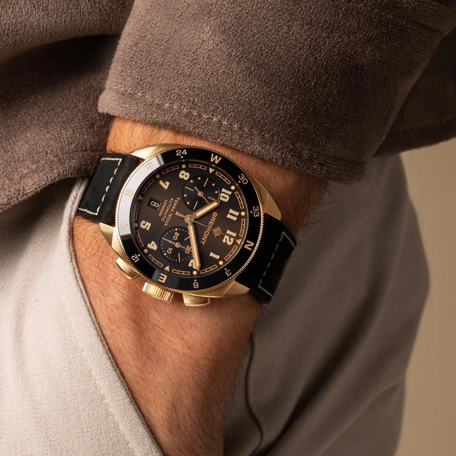 Bremont Terra Nova 42.5mm Chronograph, Rose Gold Brown Dial Men's Watch TN42-CHR-RG-BR-L-S
