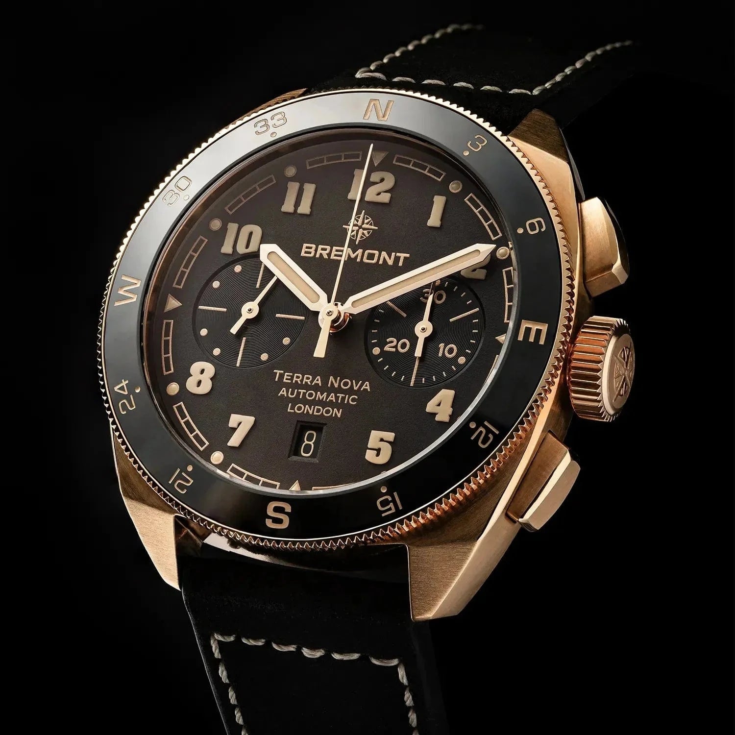 Bremont Terra Nova 42.5mm Chronograph, Rose Gold Brown Dial Men's Watch TN42-CHR-RG-BR-L-S