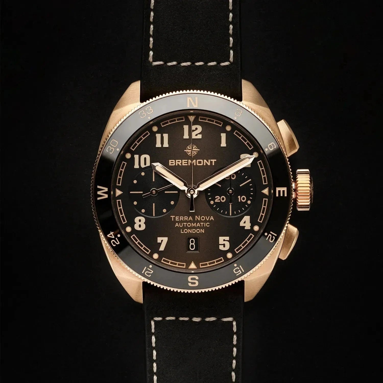 Bremont Terra Nova 42.5mm Chronograph, Rose Gold Brown Dial Men's Watch TN42-CHR-RG-BR-L-S