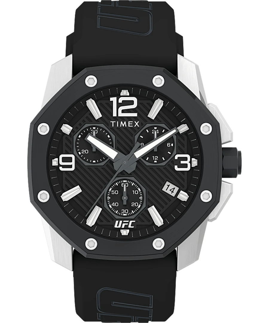Timex UFC Icon Chronograph 45mm Black Dial Men s Watch TW2V58600